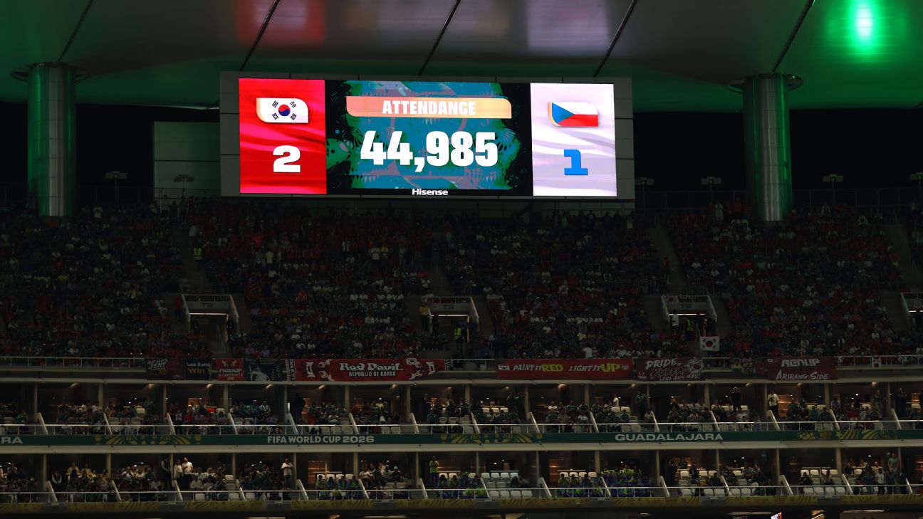 FIFA为世界杯韩国vs捷克出勤数据辩护 空座问题引发争议